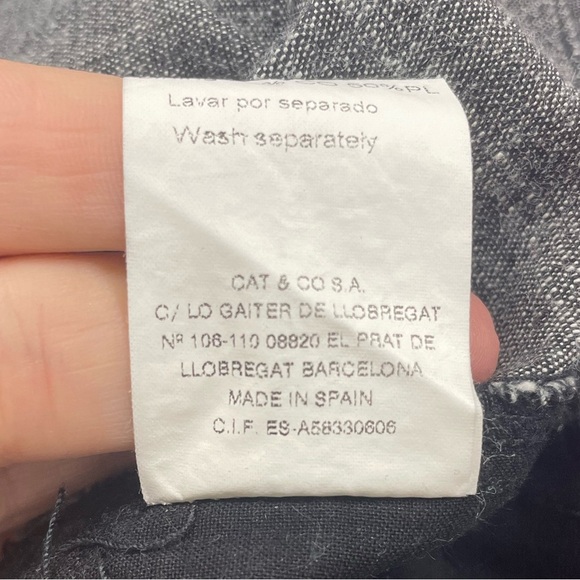 Isabel De Pedro Mr. Cat Wide Leg Trouser Pant Charcoal Black Size 6 US     4 - Picture 6 of 6